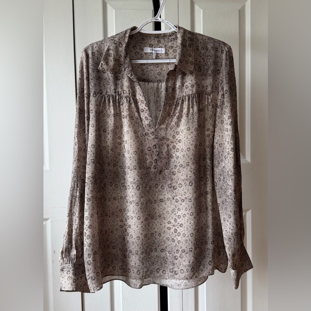 Frame Beige Patterned Blouse - Picture 5 of 13